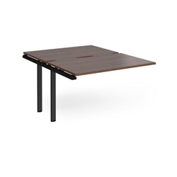 Adapt add on unit single 1200mm x 1600mm - black frame, walnut top