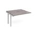 Adapt add on unit single 1200mm x 1200mm - white frame, grey oak top