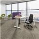Elev8 Touch straight sit-stand desk 1400mm x 800mm - white frame, grey oak top