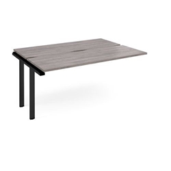 Adapt add on unit single 1600mm x 1200mm - black frame, grey oak top