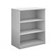 Deluxe bookcase 1200mm high with 2 shelves - white