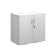 Duo double door cupboard 740mm high with 1 shelf - white