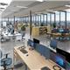 Contract 25 right hand ergonomic desk with silver cantilever leg 1400mm - oak top
