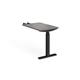 Elev8 Touch sit-stand return desk 600mm x 800mm - black frame, grey oak top