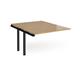 Adapt add on unit single 1200mm x 1600mm - black frame, oak top