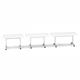 Rectangular fliptop meeting table with silver frame 1400mm x 800mm - oak