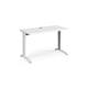 TR10 straight desk 1200mm x 600mm - white frame, white top