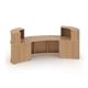Denver large curved complete reception unit - beech
