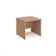Contract 25 straight desk with panel leg 800mm x 800mm - beech