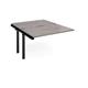 Adapt add on unit single 1200mm x 1600mm - black frame, grey oak top