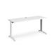 TR10 straight desk 1600mm x 600mm - white frame, white top