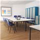 Flexi 25 rectangular table with graphite frame 1400mm x 800mm - oak