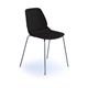 Strut multi-purpose chair with chrome 4 leg frame - black