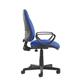 Bilbao fabric operators chair with lumbar support and fixed arms - blue