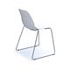 Strut multi-purpose chair with chrome sled frame - white