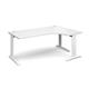 TR10 deluxe right hand ergonomic desk 1800mm - white frame, white top