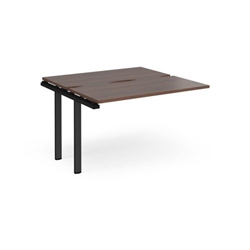 Adapt sliding top add on unit single 1200mm x 1200mm - black frame, walnut top
