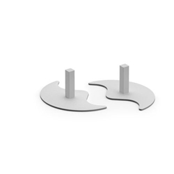 Vibe designer floor standing screen feet (pair) - white
