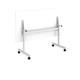 Rectangular fliptop meeting table with silver frame 1200mm x 800mm - oak