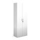 Contract double door cupboard 2030mm high with 4 shelves - white