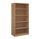 Deluxe bookcase 2000mm high with 4 shelves - beech