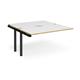 Adapt sliding top add on unit single 1400mm x 1600mm - black frame, white top with oak edging