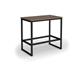 Otto Poseur benching solution dining table 1200mm wide - black frame, barcelona walnut top