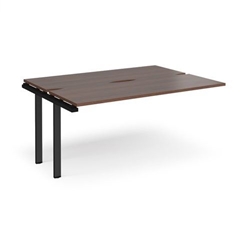 Adapt add on unit single 1600mm x 1200mm - black frame, walnut top