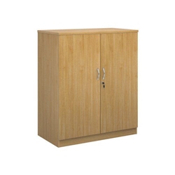 Systems double door cupboard 1200mm high - oak