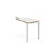 Adapt add on unit single return desk 800mm x 600mm - white frame, white top with oak edge