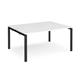 Adapt back to back desks 1600mm x 1200mm - black frame, white top