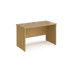 Maestro 25 straight desk 1200mm x 600mm - oak top with panel end leg