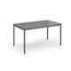 Flexi 25 rectangular table with graphite frame 1400mm x 800mm - grey oak