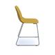 Strut multi-purpose chair with chrome sled frame - mustard