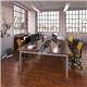 Adapt sliding top back to back desks 1600mm x 1600mm - silver frame, oak top