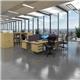 Contract 25 right hand ergonomic desk with silver cantilever leg 1800mm - oak top