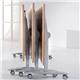 Rectangular deluxe fliptop meeting table with white frame 1400mm x 800mm - beech