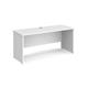 Maestro 25 straight desk 1600mm x 600mm - white top with panel end leg
