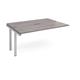 Adapt sliding top add on unit single 1600mm x 1200mm - silver frame, grey oak top