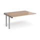 Adapt add on units back to back 1600mm x 1200mm - silver frame, beech top