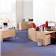 Maestro 25 straight desk 1000mm x 800mm - white top with panel end leg