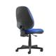 Bilbao fabric operators chair with lumbar support and no arms - blue