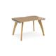 Fuze single desk 1200mm x 800mm with oak legs - white underframe, oak top