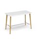 Saxon rectangular poseur worktable with 4 oak legs 1800mm x 800mm - white