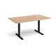 Elev8 Touch boardroom table 1800mm x 1000mm - black frame, beech top