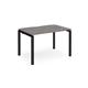 Adapt single desk 1200mm x 800mm - black frame, grey oak top