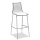 Gecko shell dining stool with chrome legs - anthracite