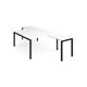 Adapt back to back desks 1400mm x 1600mm with 800mm return desks - black frame, white top