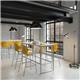 Otto Poseur benching solution dining table 1200mm wide - black frame, white top