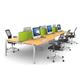 Adapt single desk 1200mm x 600mm - silver frame, oak top